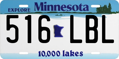 MN license plate 516LBL
