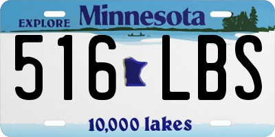 MN license plate 516LBS