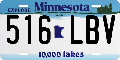 MN license plate 516LBV