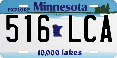 MN license plate 516LCA