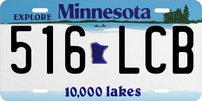 MN license plate 516LCB