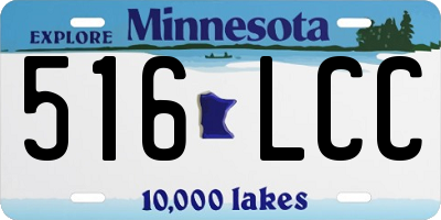 MN license plate 516LCC