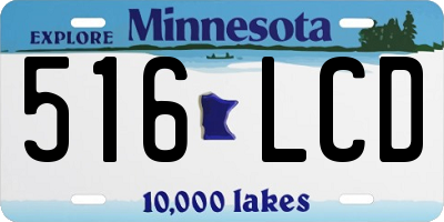 MN license plate 516LCD