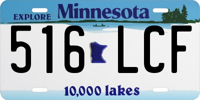 MN license plate 516LCF