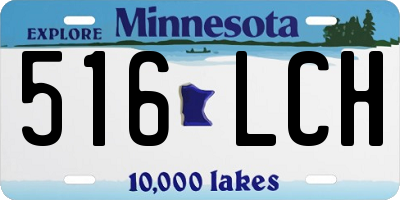 MN license plate 516LCH
