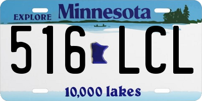MN license plate 516LCL