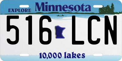 MN license plate 516LCN