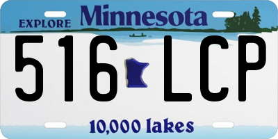 MN license plate 516LCP