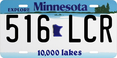 MN license plate 516LCR