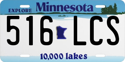 MN license plate 516LCS