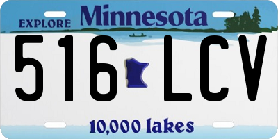 MN license plate 516LCV
