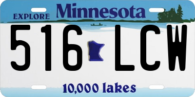 MN license plate 516LCW