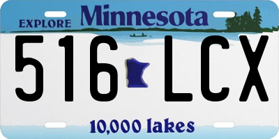 MN license plate 516LCX