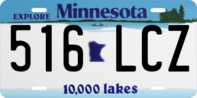 MN license plate 516LCZ