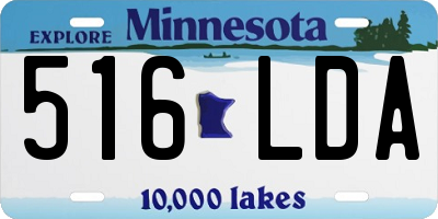 MN license plate 516LDA