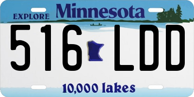 MN license plate 516LDD