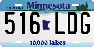 MN license plate 516LDG
