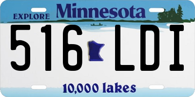 MN license plate 516LDI