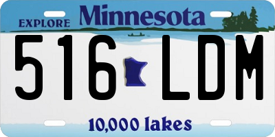 MN license plate 516LDM