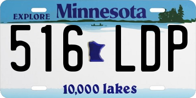 MN license plate 516LDP