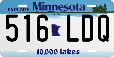MN license plate 516LDQ