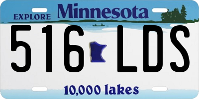 MN license plate 516LDS
