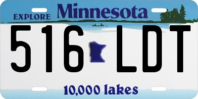 MN license plate 516LDT
