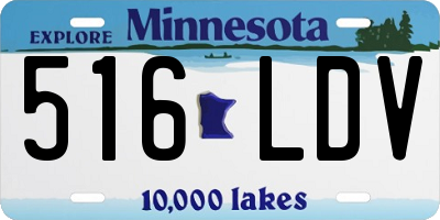 MN license plate 516LDV