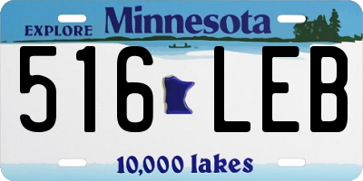 MN license plate 516LEB