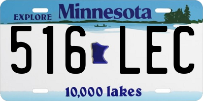 MN license plate 516LEC