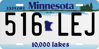 MN license plate 516LEJ