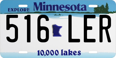 MN license plate 516LER
