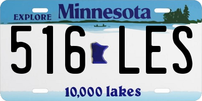 MN license plate 516LES