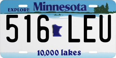 MN license plate 516LEU