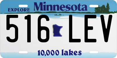 MN license plate 516LEV