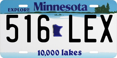 MN license plate 516LEX