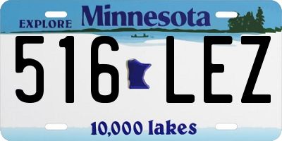 MN license plate 516LEZ