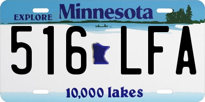 MN license plate 516LFA