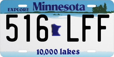 MN license plate 516LFF