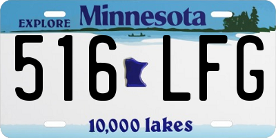MN license plate 516LFG
