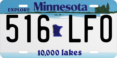 MN license plate 516LFO