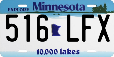 MN license plate 516LFX