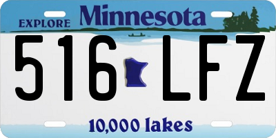 MN license plate 516LFZ