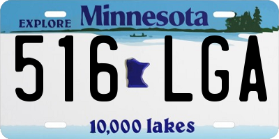 MN license plate 516LGA