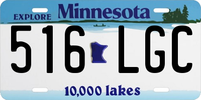 MN license plate 516LGC