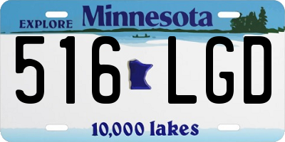 MN license plate 516LGD