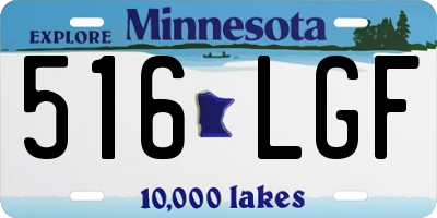 MN license plate 516LGF