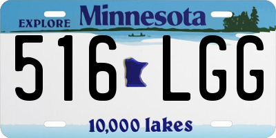 MN license plate 516LGG