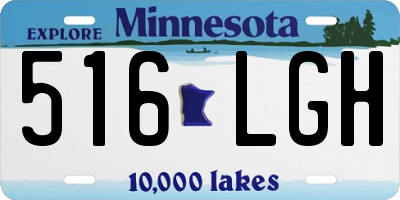 MN license plate 516LGH
