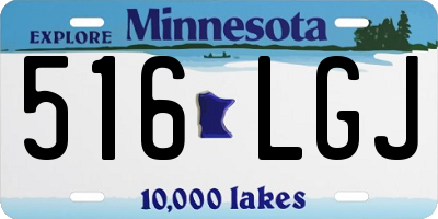 MN license plate 516LGJ